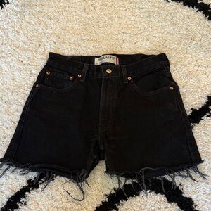 Levi’s Black Denim Women Shorts 505
